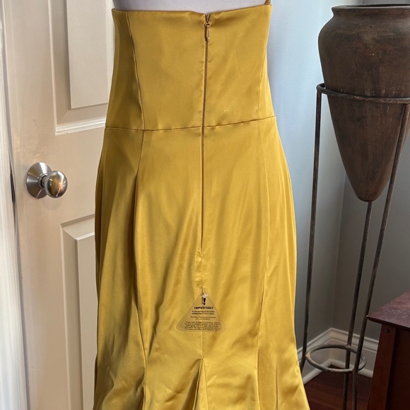 Bariano Victoria Sweetheart Strapless Gold Evening Gown - NWT - Picture 7 of 16
